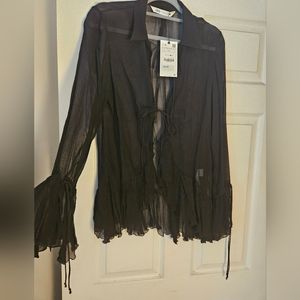 Zara- Sheer blouse